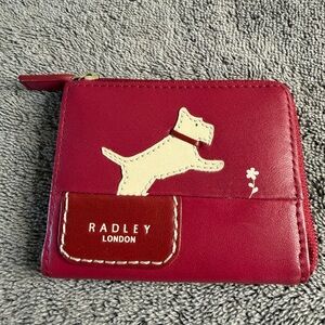 Radley London Red Small Zip Wallet with Dog Motif